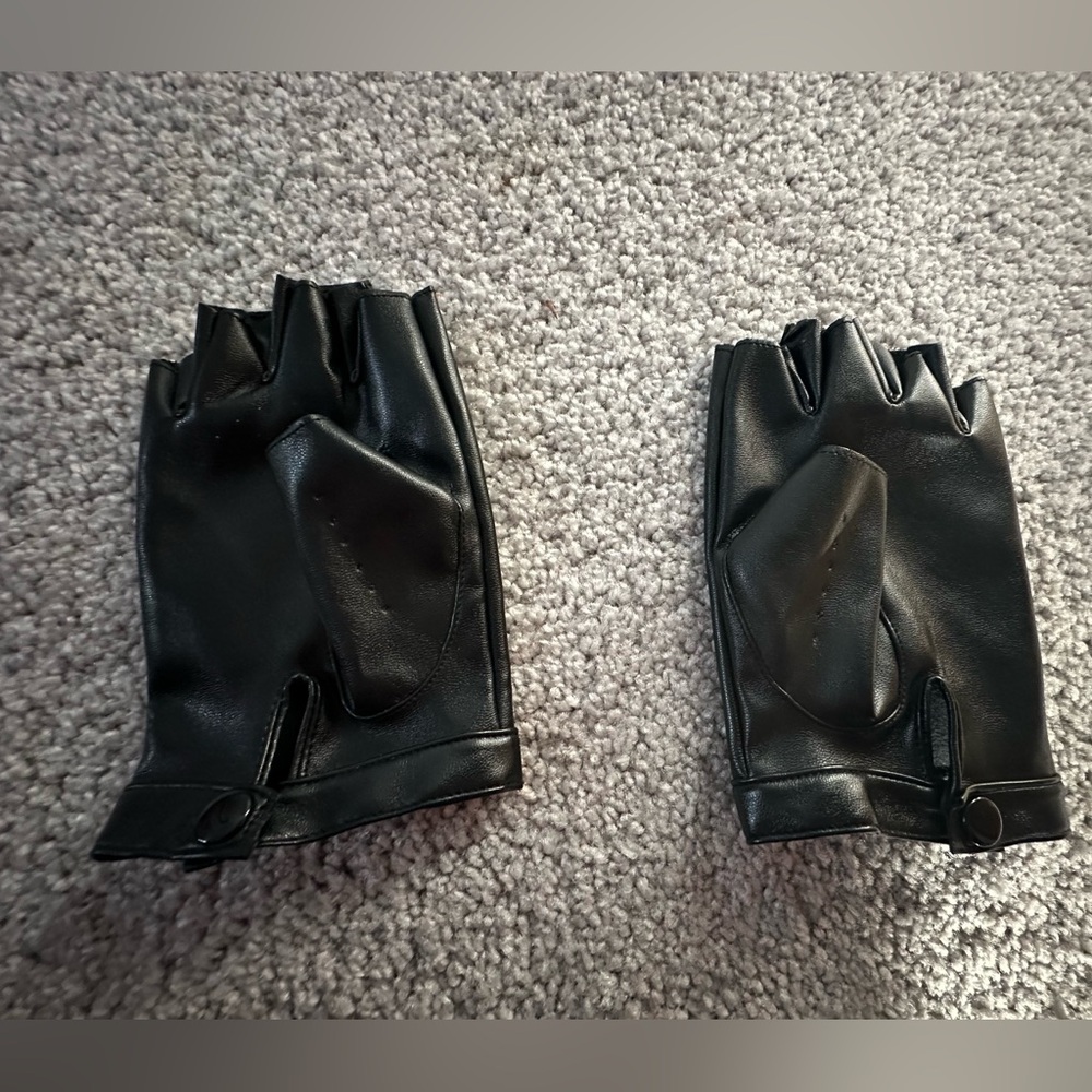 Black Fingerless Costume Gloves from Temu